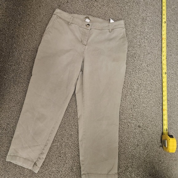 Tommy Bahama Pants Womens 10 Khaki Chino Capri Cropped Tencel Blend Stretch - Picture 2 of 8